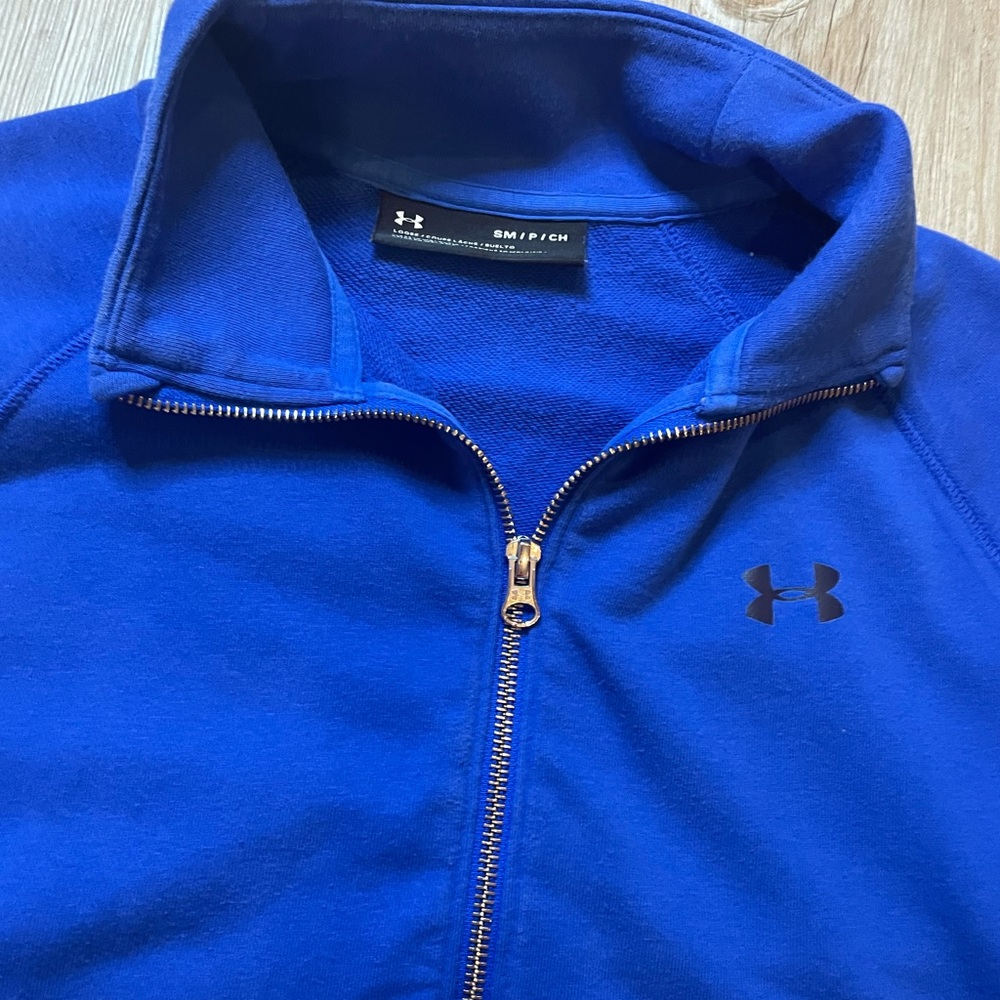 Royal blue half zip pullover